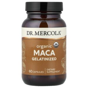 Dr. Mercola Maca-Peruana Orgânica Gelatinizada 60 Cápsulas (500 mg por Cápsula)