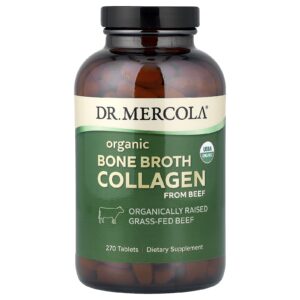 Dr. Mercola Caldo de Osso Orgânico de Colágeno de Carne Bovina 270 comprimidos