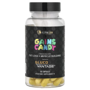 ALPHA LION Gains Candy Gluco Vantage® 60 Cápsulas (100 mg por Cápsula)