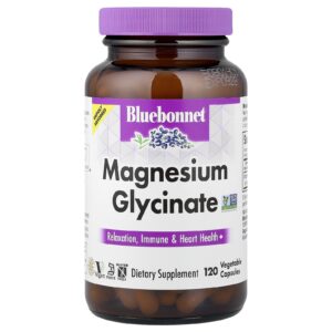 Bluebonnet Nutrition Glicinato de Magnésio 120 Cápsulas Vegetais (100 mg por Cápsula)