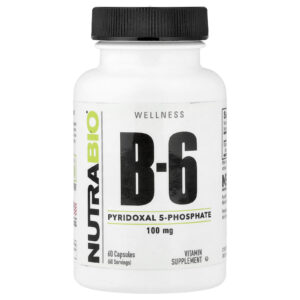 NutraBio Vitamina B-6 100 mg 60 Cápsulas