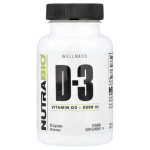 NutraBio Vitamina D-3 2.000 UI 90 Cápsulas