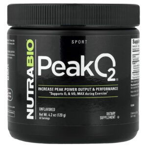 NutraBio Sport Peak O2® Sem Sabor 120 g (42 oz)