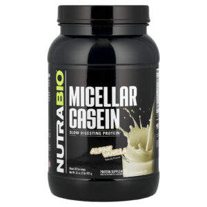 NutraBio Caseína Micelar Baunilha Alpina 907 g (2 lb)