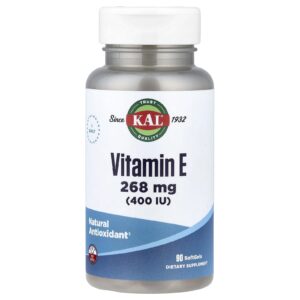 KAL Vitamina E 268 mg (400 UI) 90 Cápsulas Softgel