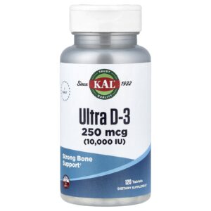 KAL Ultra D-3 250 mcg (10.000 UI) 120 Comprimidos