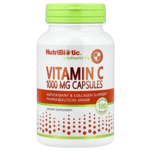 NutriBiotic Imunidade Vitamina C 1.000 mg 100 Cápsulas Sem Glúten