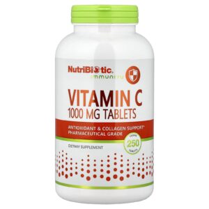 NutriBiotic Imunidade Vitamina C 1.000 mg 250 Comprimidos Veganos