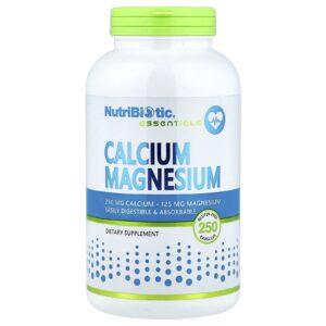 NutriBiotic Essentials Cálcio e Magnésio 250 Cápsulas