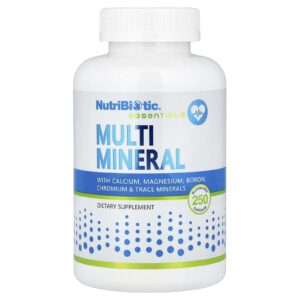 NutriBiotic Essentials Multiminerais 250 Cápsulas Sem Glúten