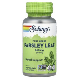Solaray True Herbs Folha de Salsa 100 VegCaps (430 mg por Cápsula)