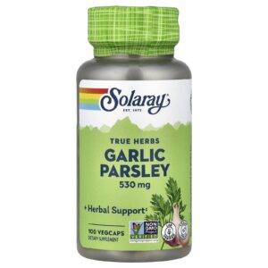 Solaray True Herbs Salsa e Alho 100 Cápsulas VegCaps