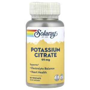 Solaray Citrato de Potássio 99 mg 60 VegCaps