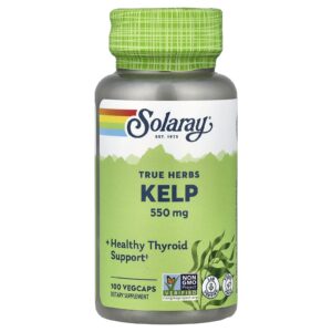 Solaray Ervas Verdadeiras Algas Marinhas 100 Cápsulas Vegetais