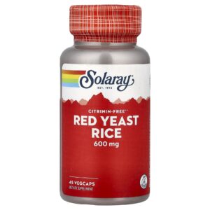 Solaray Levedura de Arroz Vermelho 600 mg 45 VegCaps