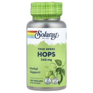 Solaray True Herbs Lúpulo 340 mg 100 Cápsulas VegCaps