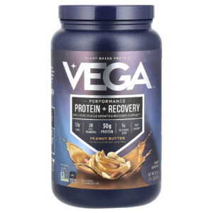 Vega Sport Proteína em Pó Premium à Base de Plantas Manteiga de Amendoim 815 g (1 lb