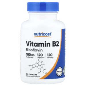 Nutricost Vitamina B2 100 mg 120 Cápsulas