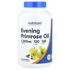 Nutricost Óleo de Prímula 1.300 mg 120 Cápsulas Softgel