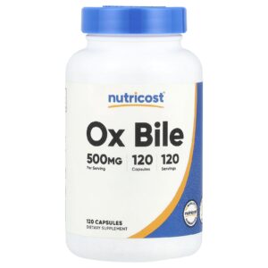 Nutricost Bile de Boi 500 mg 120 Cápsulas