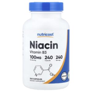 Nutricost Niacina 100 mg 240 Cápsulas