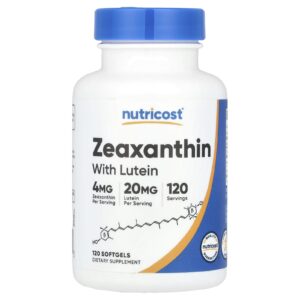 Nutricost Zeaxantina com Luteína 120 Cápsulas Softgel