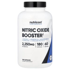 Nutricost Performance Reforço de Óxido Nítrico 180 Cápsulas