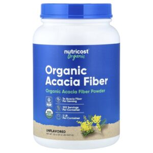 Nutricost Fibra de Acácia Orgânica em Pó Sem Sabor 907 g (324 oz)