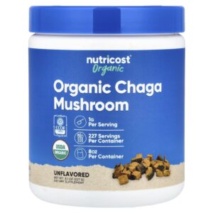 Nutricost Cogumelo Chaga Orgânico Sem Sabor 227 g (81 oz)