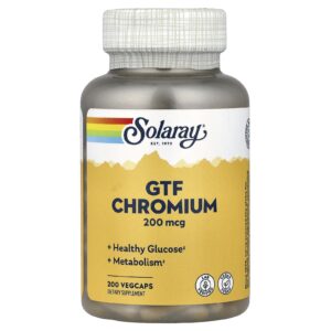 Solaray Cromo FTG 200 mcg 200 Cápsulas VegCaps