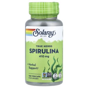 Solaray True Herbs Espirulina 100 Cápsulas VegCaps