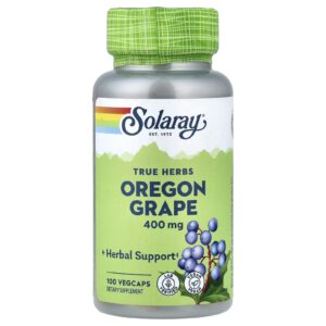Solaray True Herbs Mahônia 400 mg 100 Cápsulas VegCaps