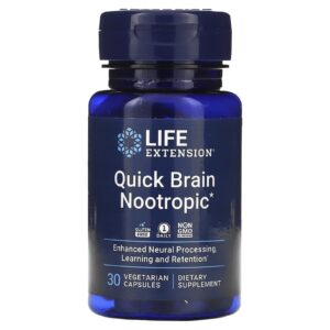 Life Extension Nootrópico Quick Brain 30 Cápsulas Vegetarianas