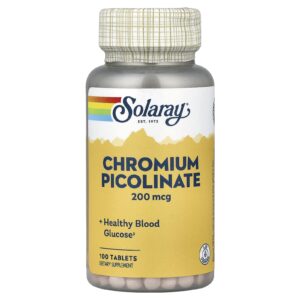 Solaray Picolinato de Cromo 200 mcg 100 Comprimidos