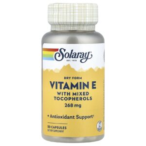 Solaray Vitamina E com Tocoferóis Mistos 268 mg 50 Cápsulas