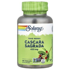 Solaray True Herbs Cáscara Sagrada 450 mg 180 VegCaps
