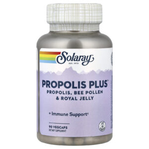 Solaray Propolis Plus™ Própolis Pólen de Abelha e Geleia Real 90 VegCaps