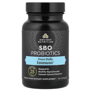 Ancient Nutrition Probióticos SBO Uma Vez ao Dia Imunidade 25 Bilhões de UFCs 30 Cápsulas