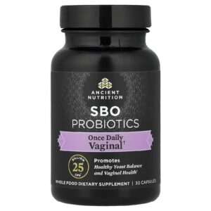 Ancient Nutrition Probióticos SBO Vaginal Uma Vez ao Dia 30 Cápsulas