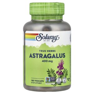 Solaray True Herbs Astrágalo 400 mg 180 Cápsulas VegCaps