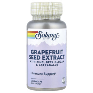 Solaray Extrato da Semente de Toranja com Zinco Betaglucano e Astrágalo 60 VegCaps
