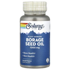 Solaray Óleo da Semente de Borragem 1.000 mg 50 Cápsulas Softgel