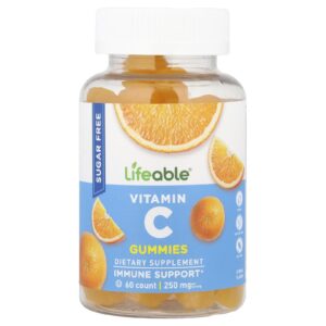 Lifeable Gomas de Vitamina C Cítricos 60 Gomas (125 mg por Goma)