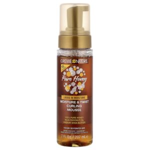 Creme Of Nature Pure Honey Musse de Cachos para Hidratação e Ondulação Para Cabelos Ressecados e Desidratados 207 ml (7 fl oz)