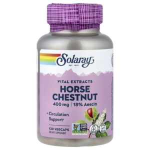 Solaray Vital Extracts Castanha-da-Índia 400 mg 120 Cápsulas VegCaps