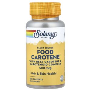 Solaray Food Carotene™ 200 Cápsulas Softgel