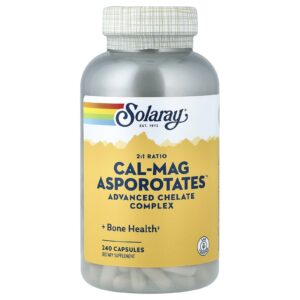 Solaray Cal-Mag Asporotates™ na Proporção 2:1 240 Cápsulas