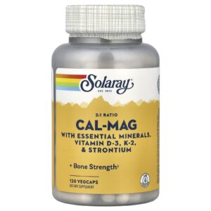 Solaray Proporção Cal-Mag de 2: 1 120 VegCaps