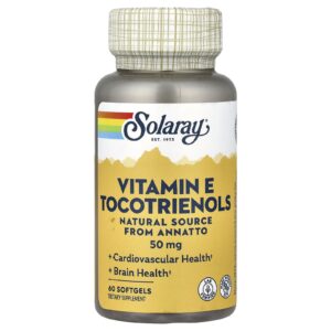 Solaray Vitamina E Tocotrienóis 50 mg 60 Cápsulas Softgel