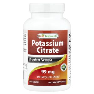 Best Naturals Citrato de Potássio 99 mg 500 Comprimidos